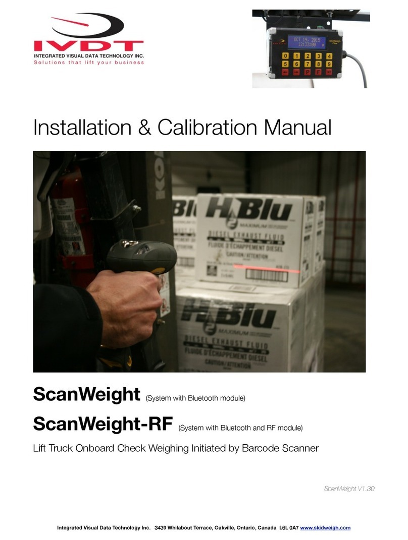 Integrated Visual Data Technology Inc. ScanWeight Series Manuel d'utilisation et d'entretien