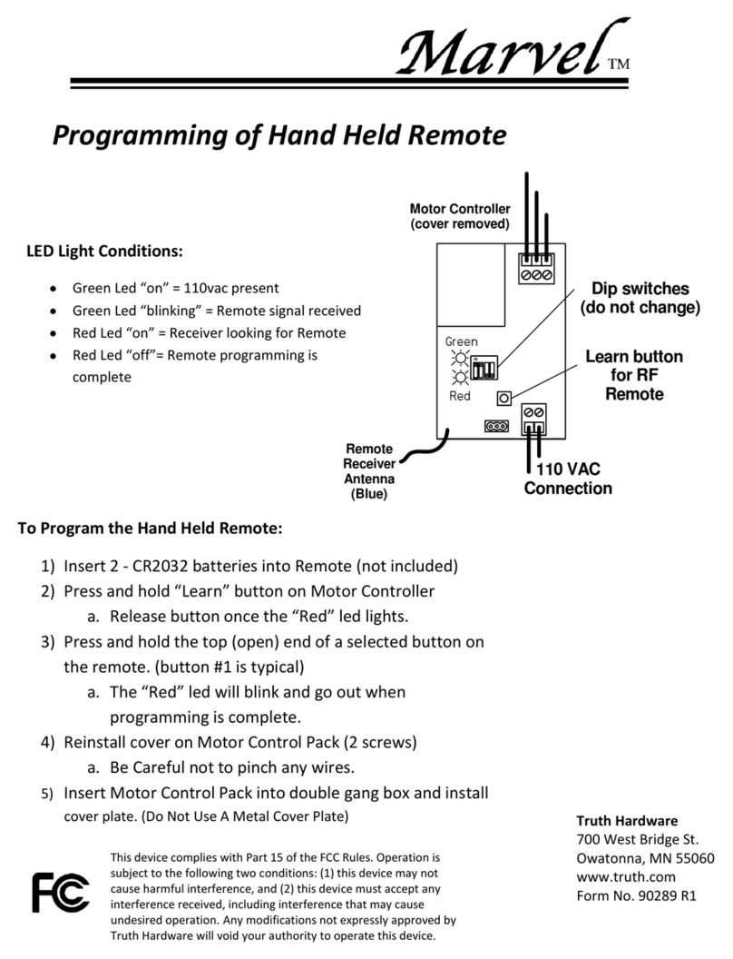 Truth Hardware Marvel Manuel du propriétaire