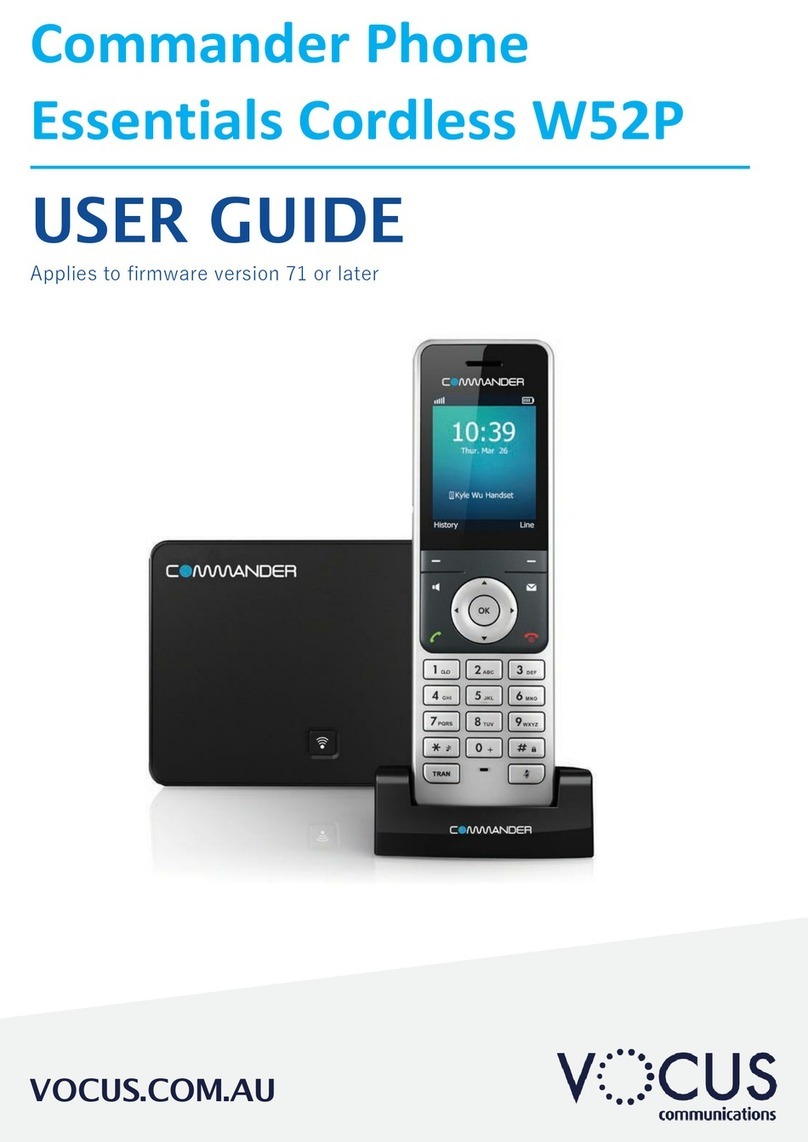 Commander Essentials W52P Manuel utilisateur Commander Essentials W52P Manuel utilisateur