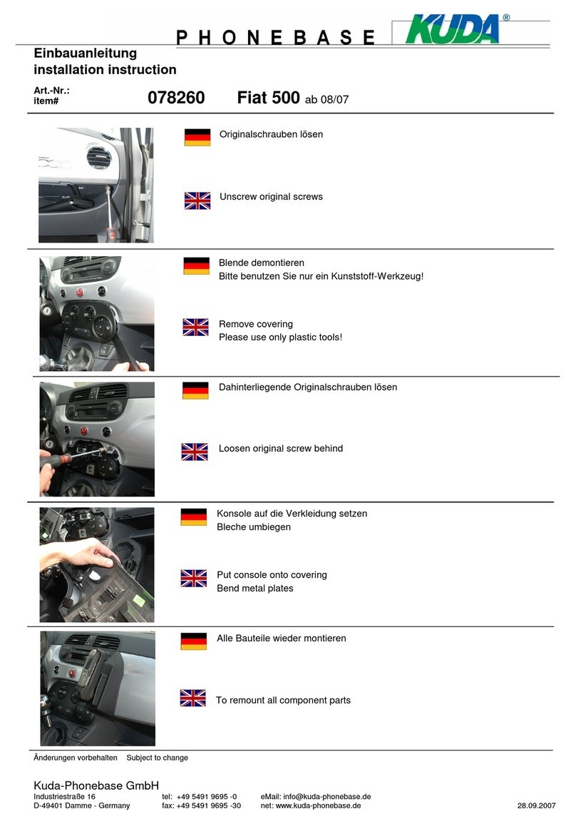 Kuda 078260 Manuel utilisateur Kuda 078260 Manuel utilisateur