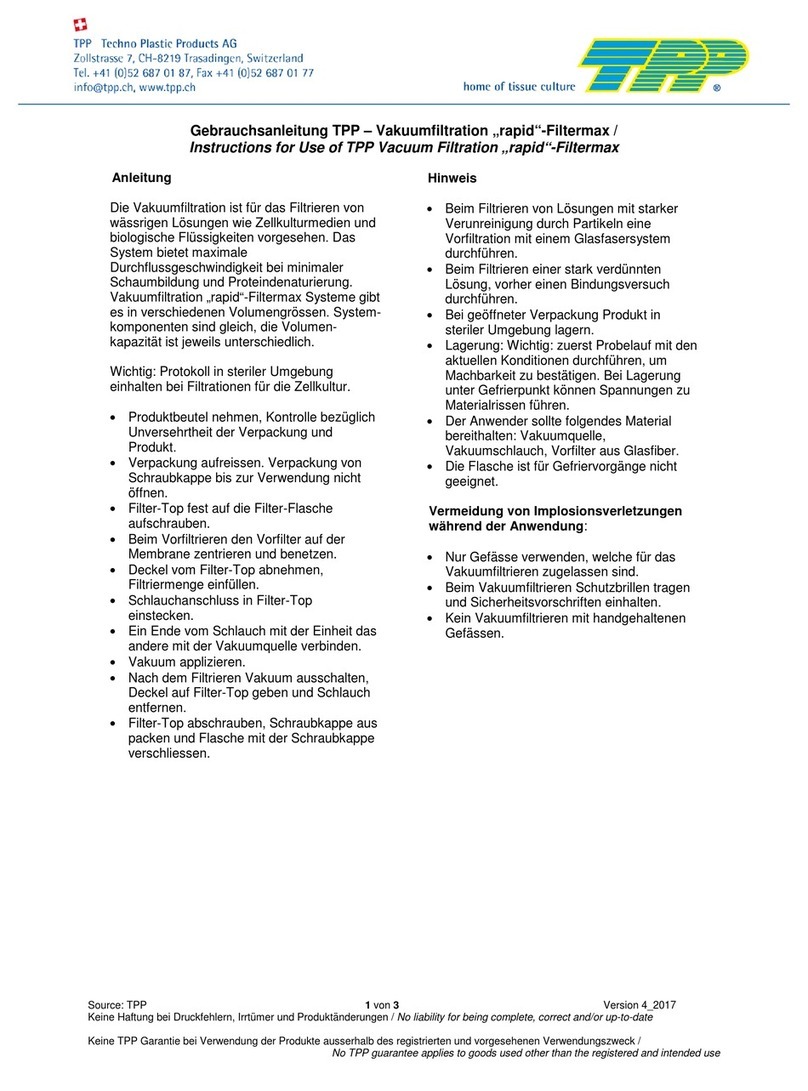 TPP Rapid Filtermax Manuel utilisateur