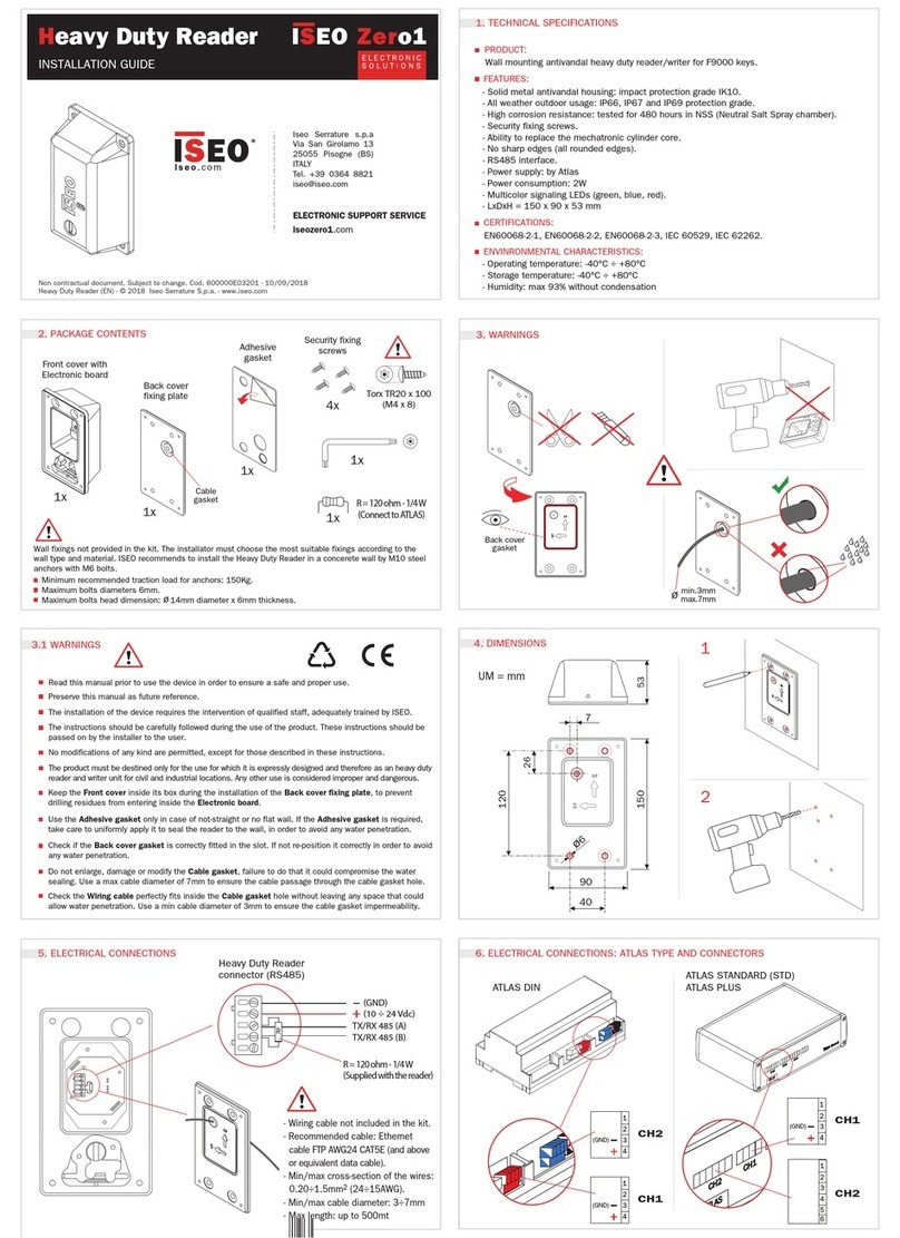 Iseo Zero1 Manuel utilisateur