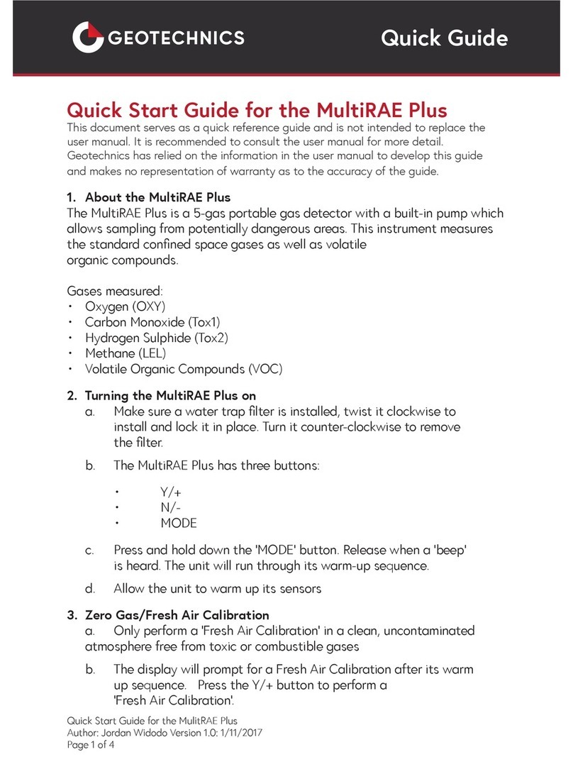 Geotechnics MultiRAE Plus Manuel utilisateur