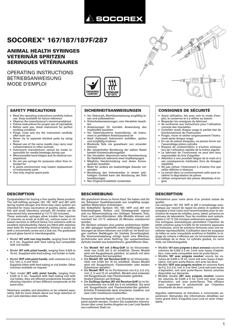 socorex 167 Manuel utilisateur