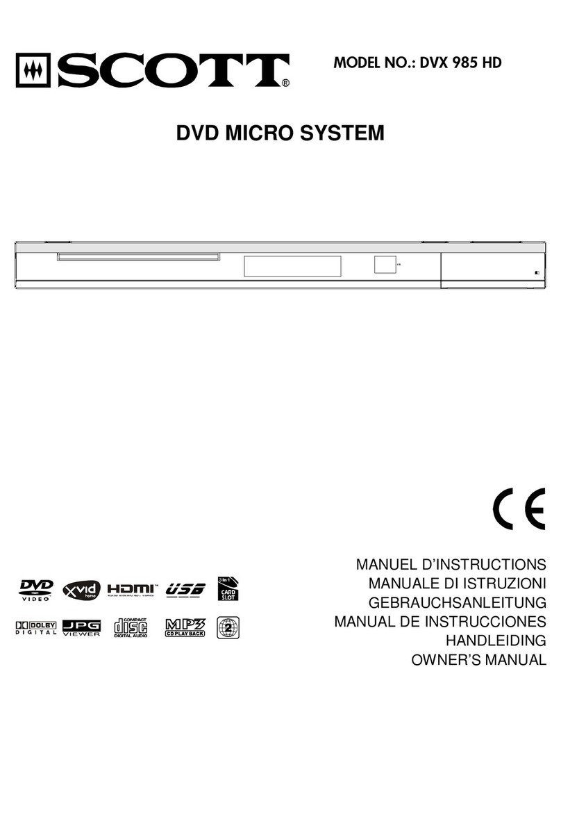 Scott DVX 985 HD Manuel utilisateur