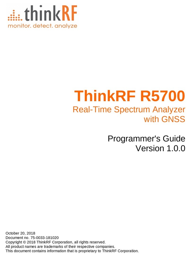 ThinkRF R5700 Manuel ThinkRF R5700 Manuel