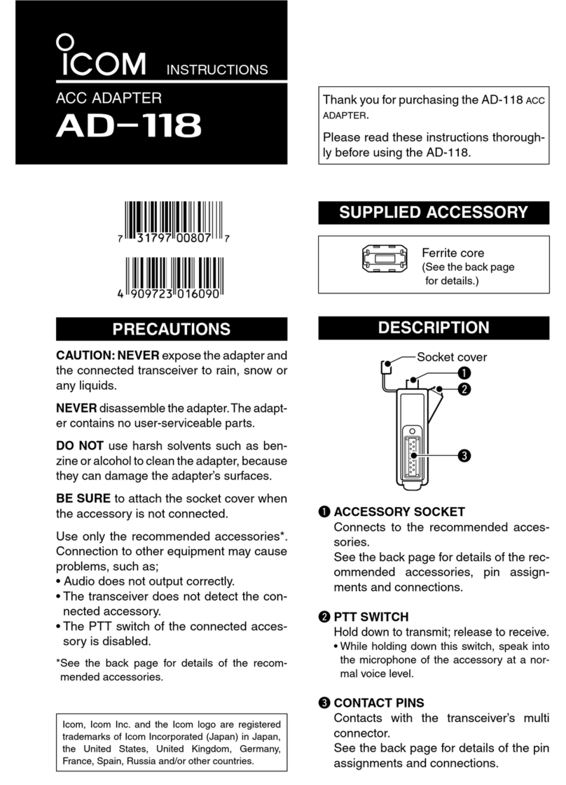 Icom AD-118 Manuel utilisateur
