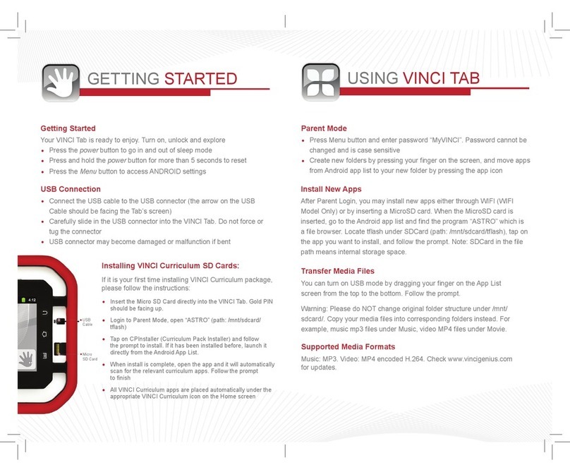 VINCI Tab II Manuel utilisateur