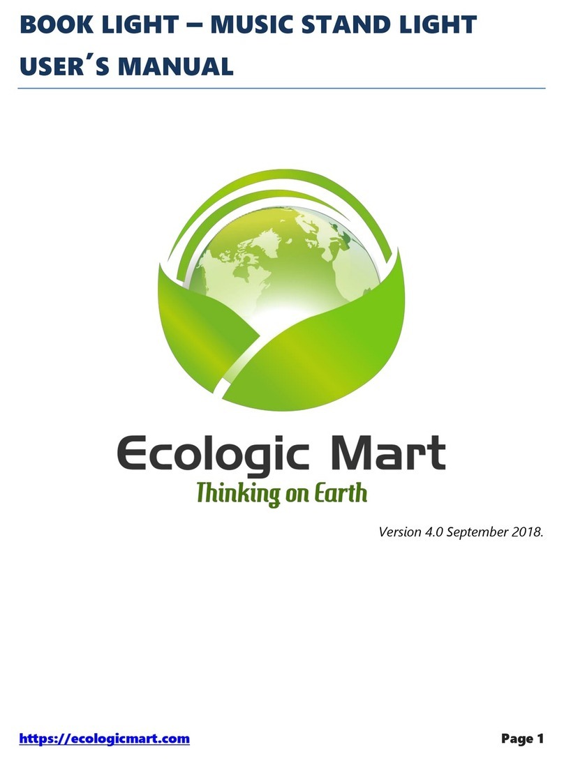 Ecologic Mart Book Light Manuel utilisateur