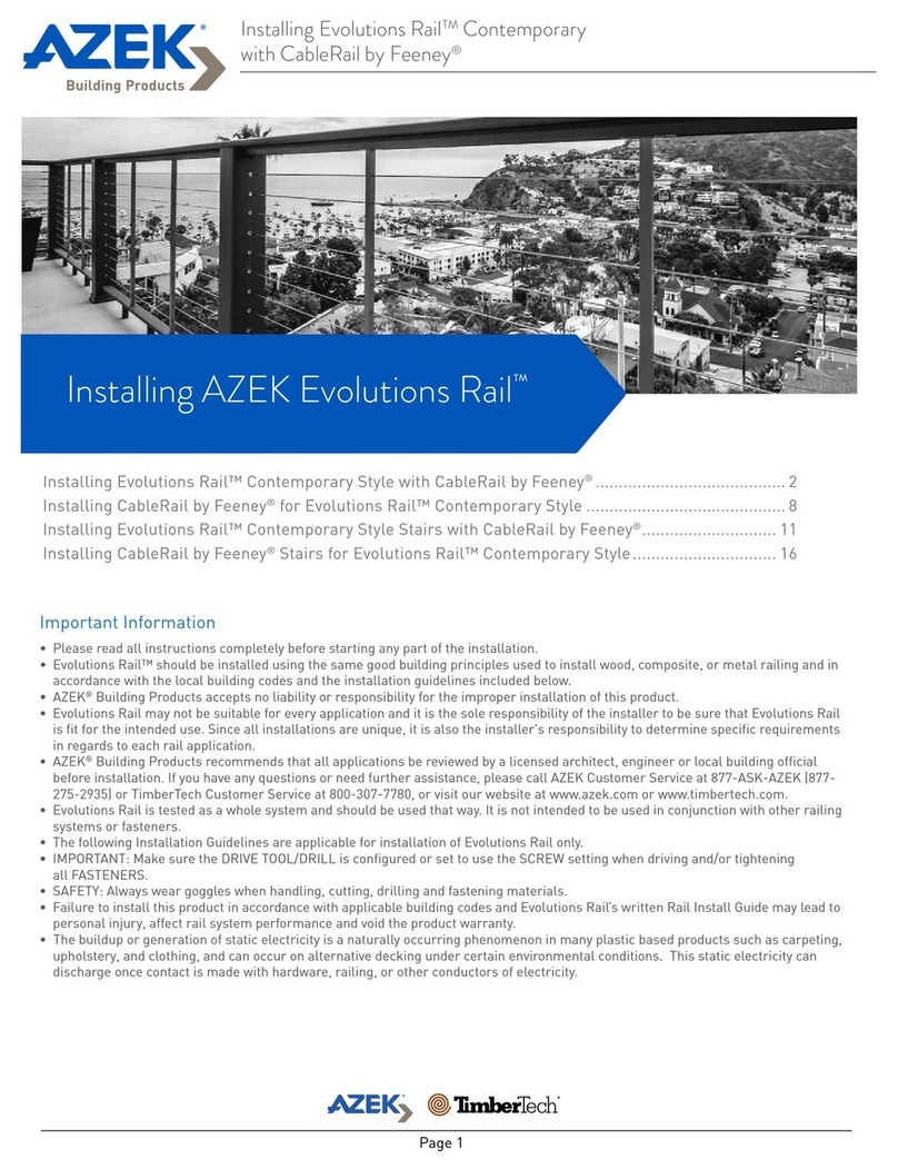AZEK Evolutions Rail Mode d’emploi