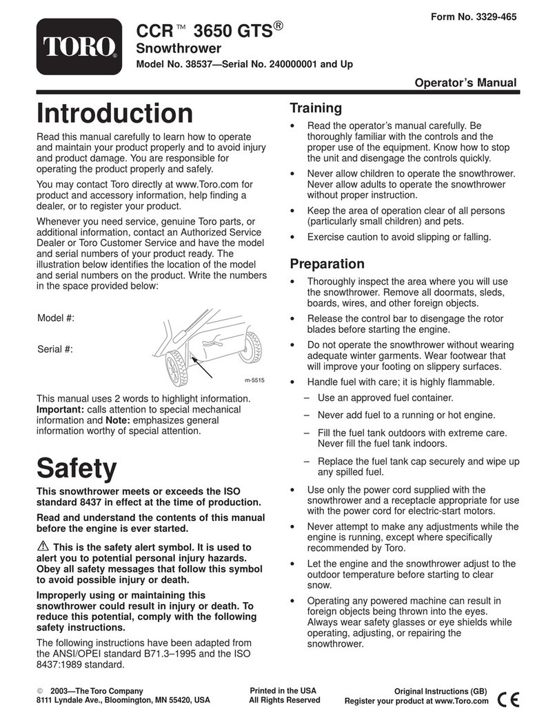 Toro 38537 Manuel utilisateur