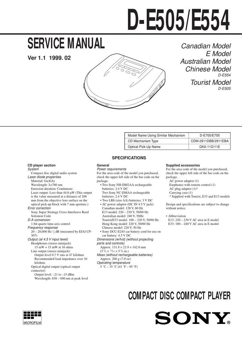 Sony D-E505 Manuel utilisateur