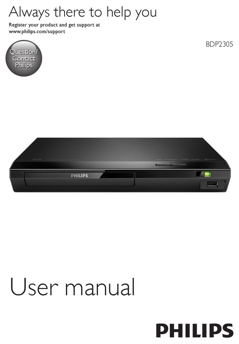 Philips BDP2305 Manuel utilisateur Philips BDP2305 Manuel utilisateur