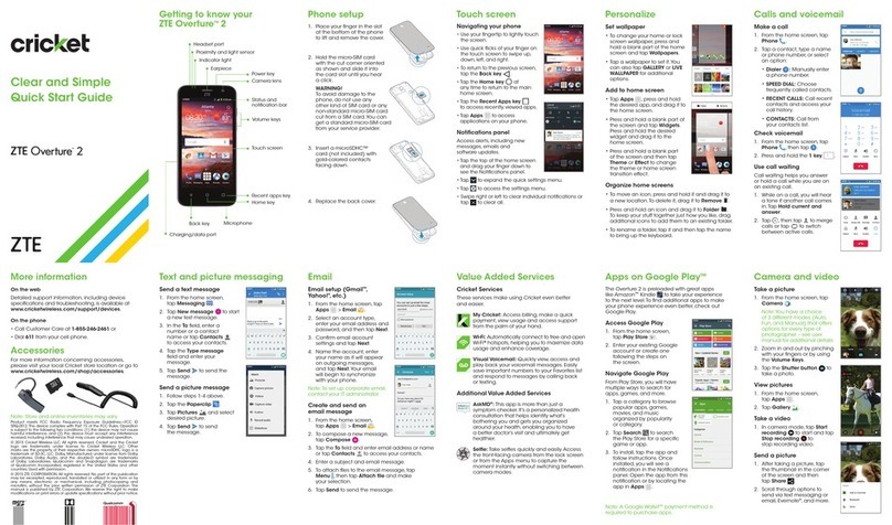 Zte Overture 2 Manuel utilisateur