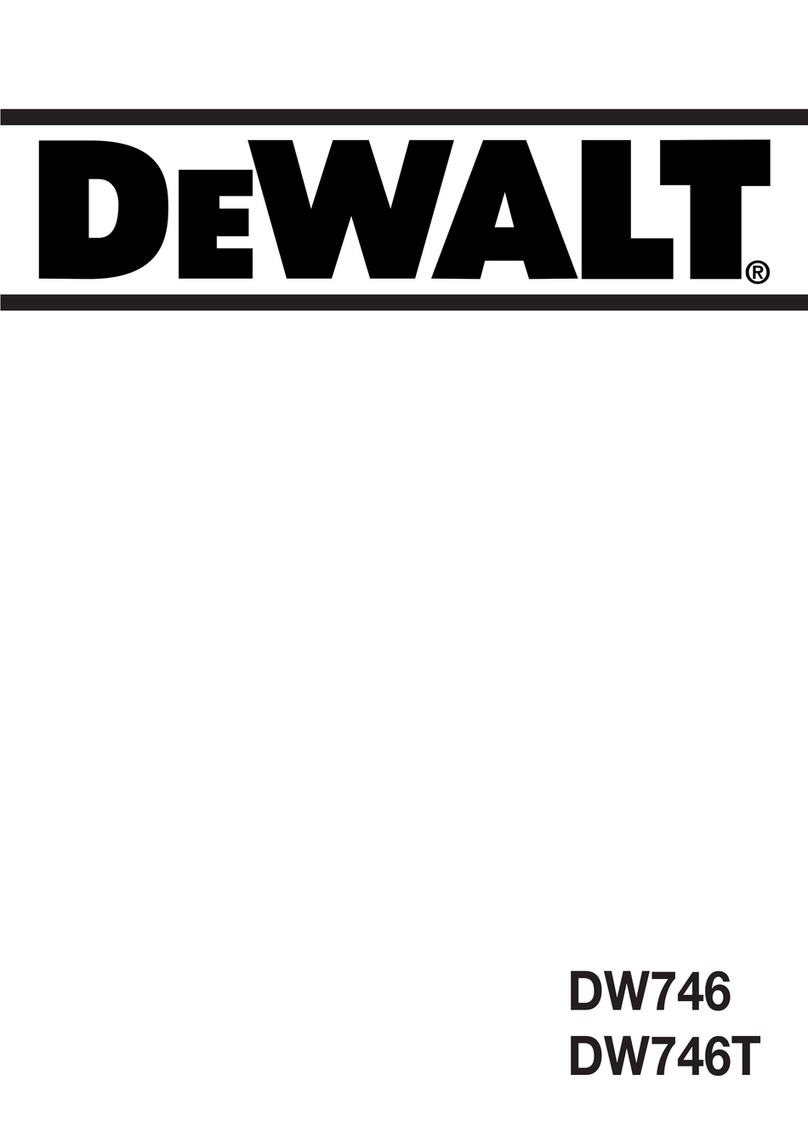 DeWalt DW746 Instructions d'installation DeWalt DW746 Instructions d'installation