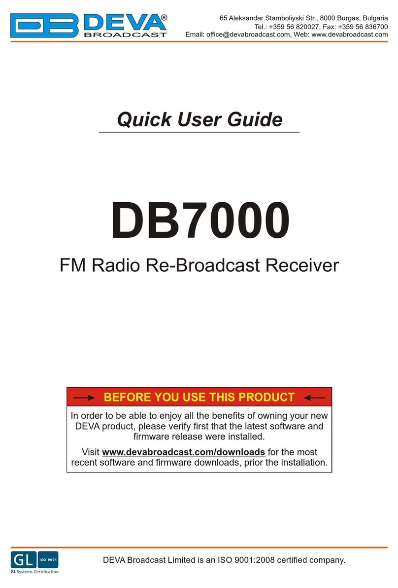 DEVA Broadcast DB7000 Manuel d'instructions