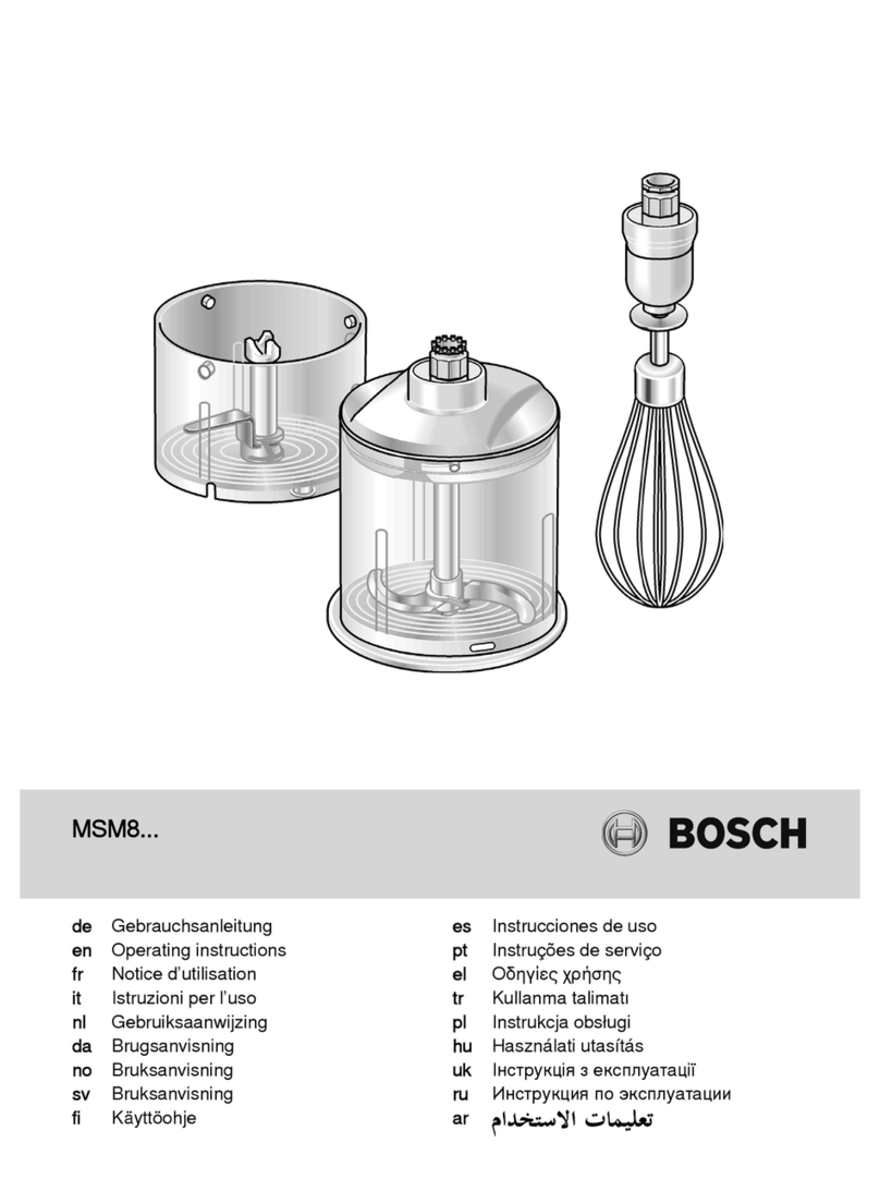 Bosch MSM8 Series Manuel utilisateur