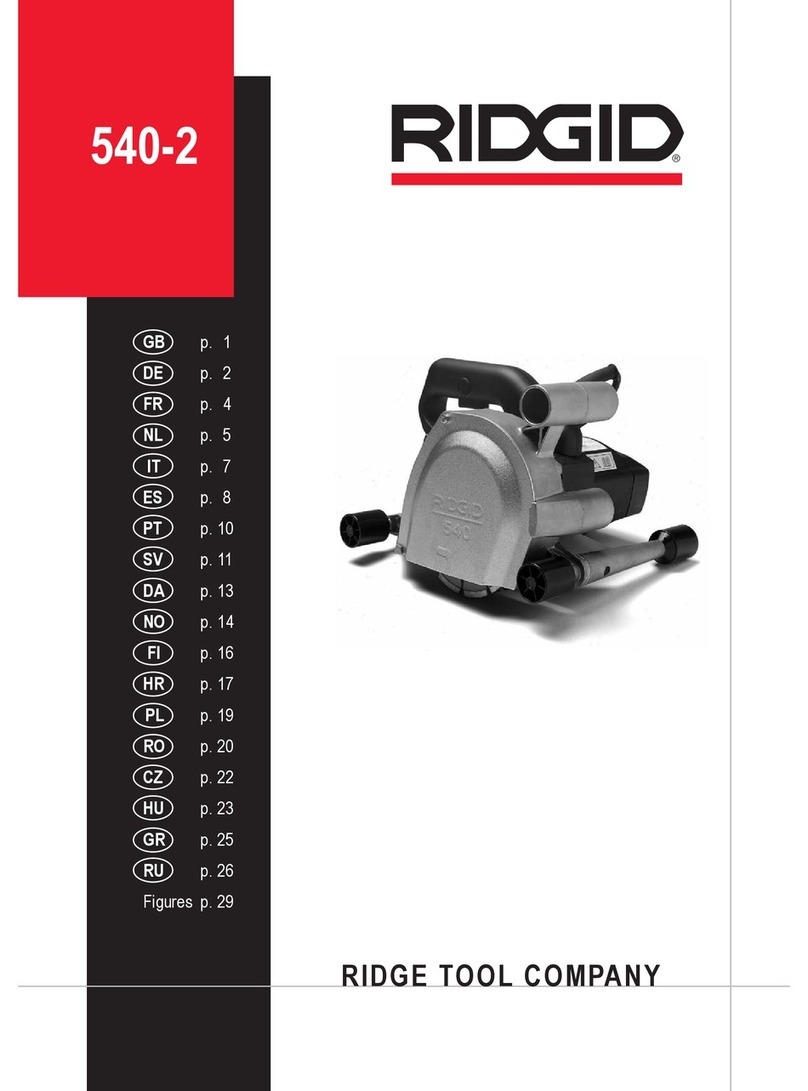 RIDGID 540-2 Manuel utilisateur