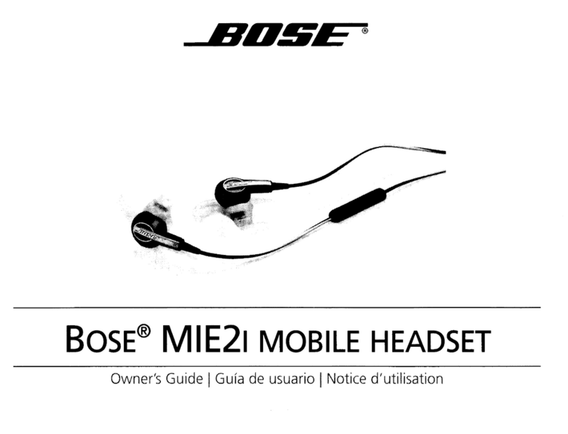 Bose MIE2I Manuel utilisateur Bose MIE2I Manuel utilisateur