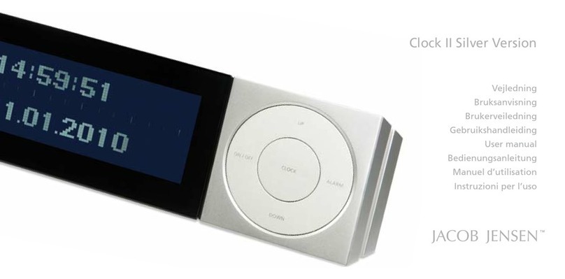Jacob Jensen Clock II Silver Version Manuel utilisateur