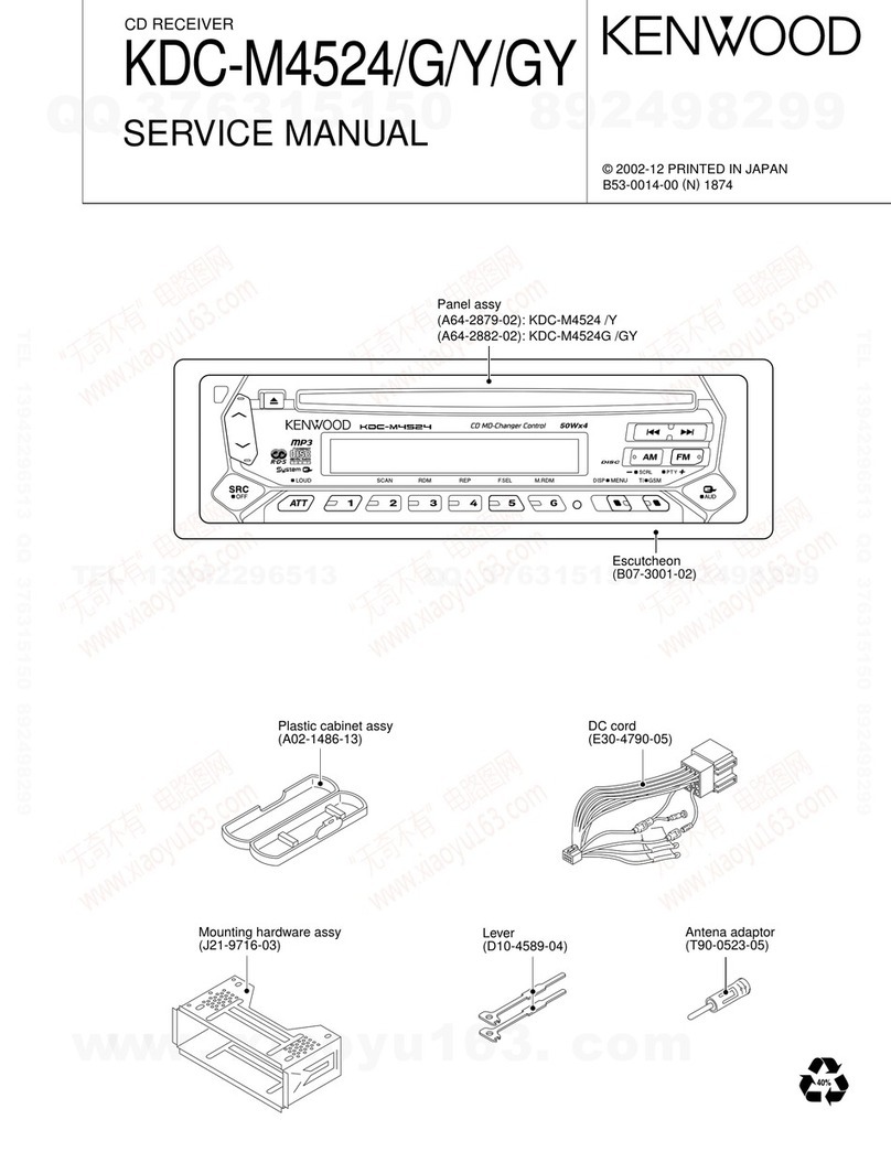 Kenwood KDC-M4524 Manuel utilisateur