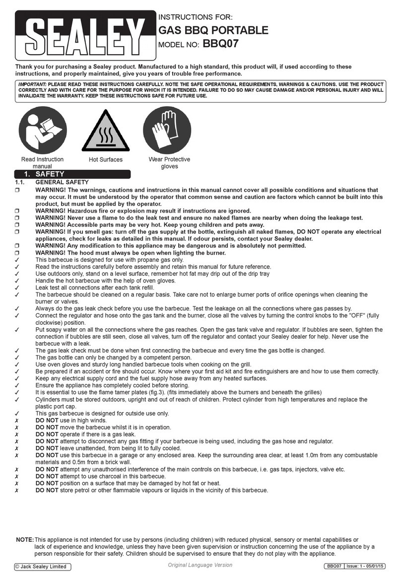 Sealey BBQ07 Manuel utilisateur