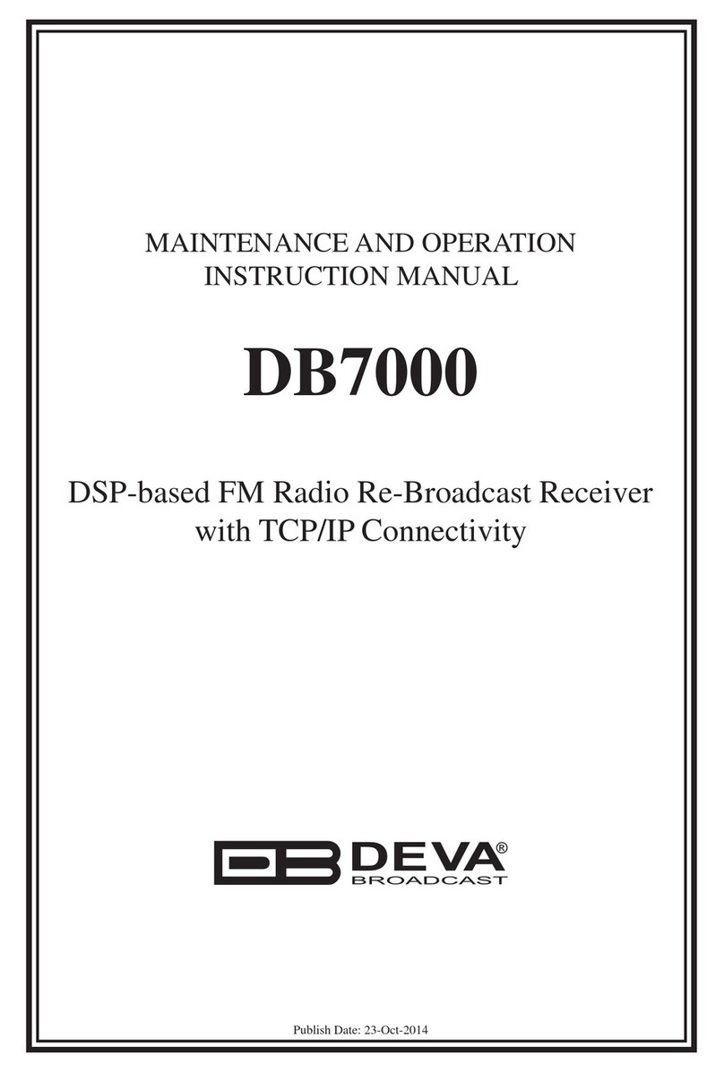 DEVA Broadcast DB7000 Manuel d'utilisation et d'entretien