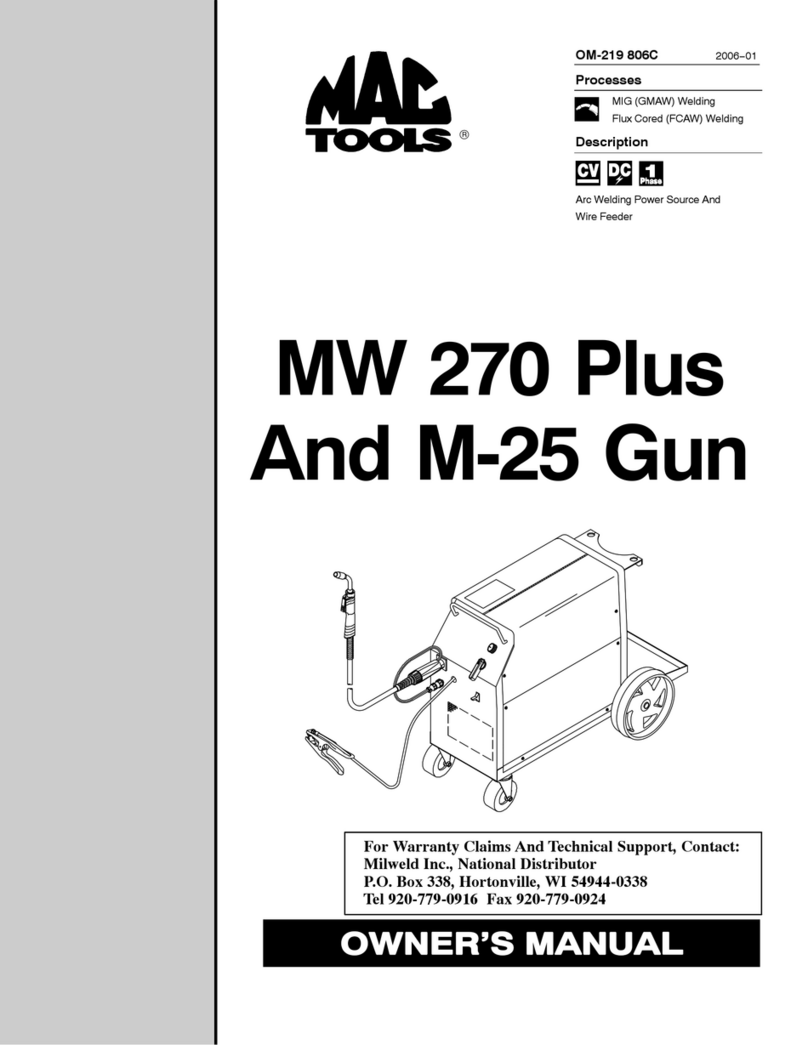 MAC TOOLS M-25 Gun Manuel utilisateur MAC TOOLS M-25 Gun Manuel utilisateur