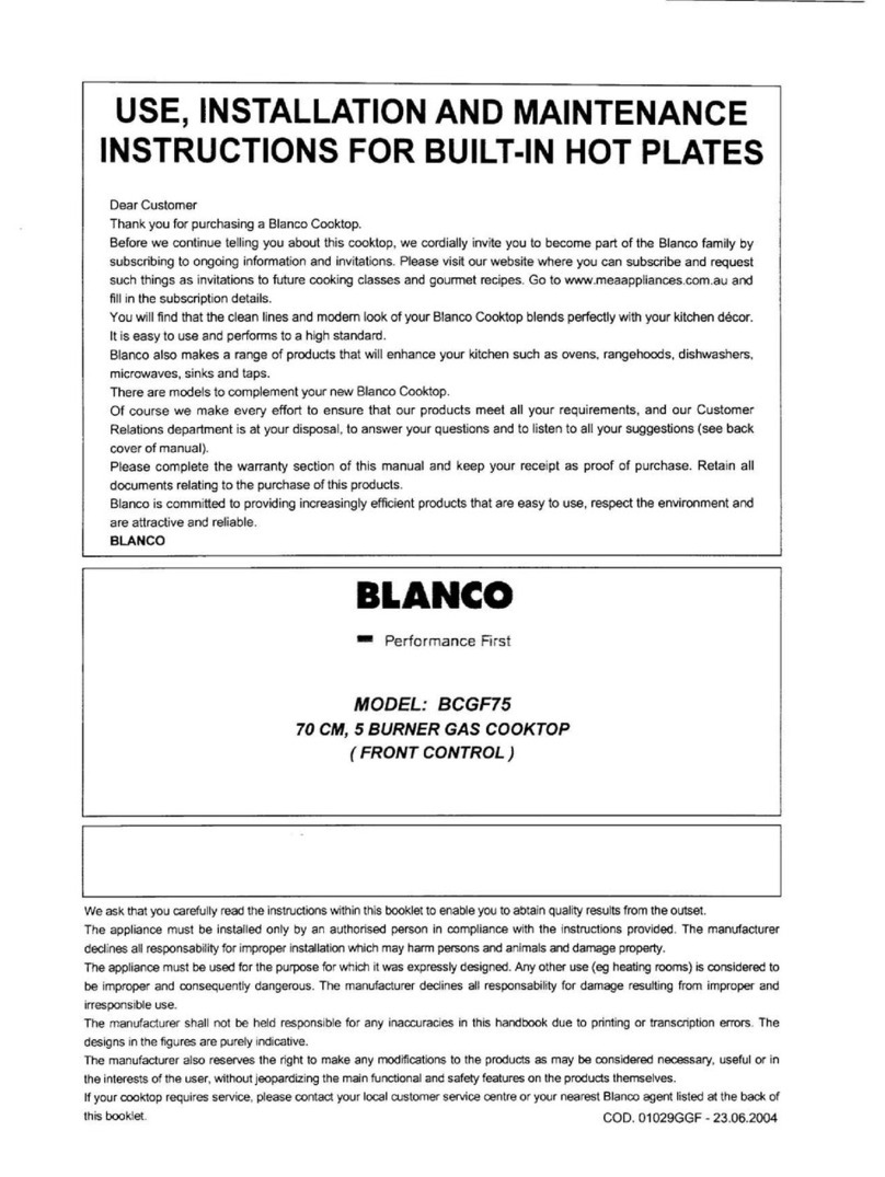 Blanco BCGF75 Manuel technique