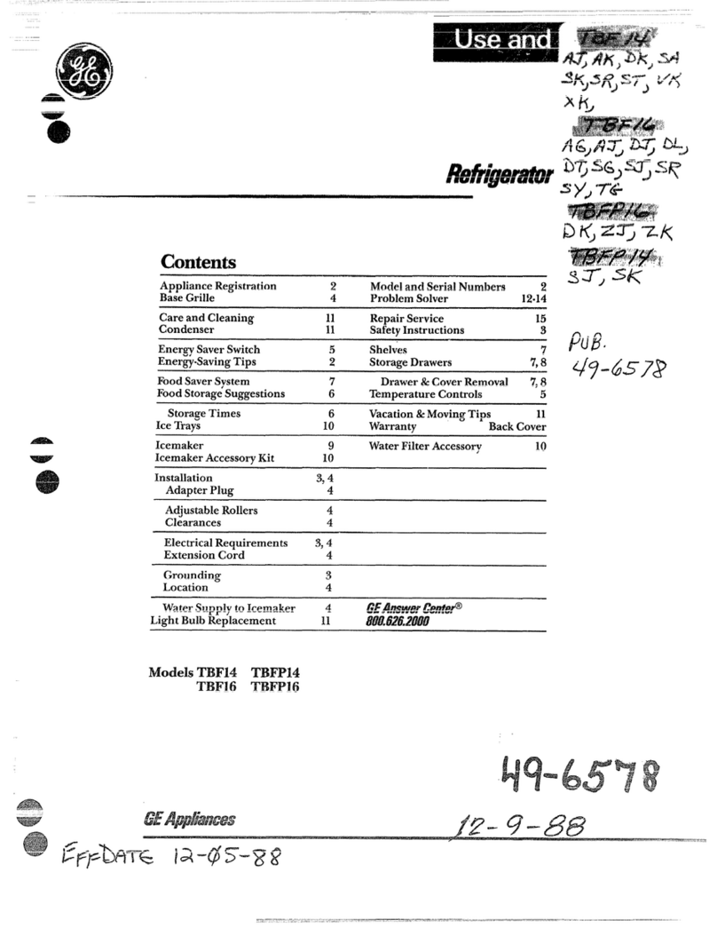 GE TBF14 Instructions d'installation