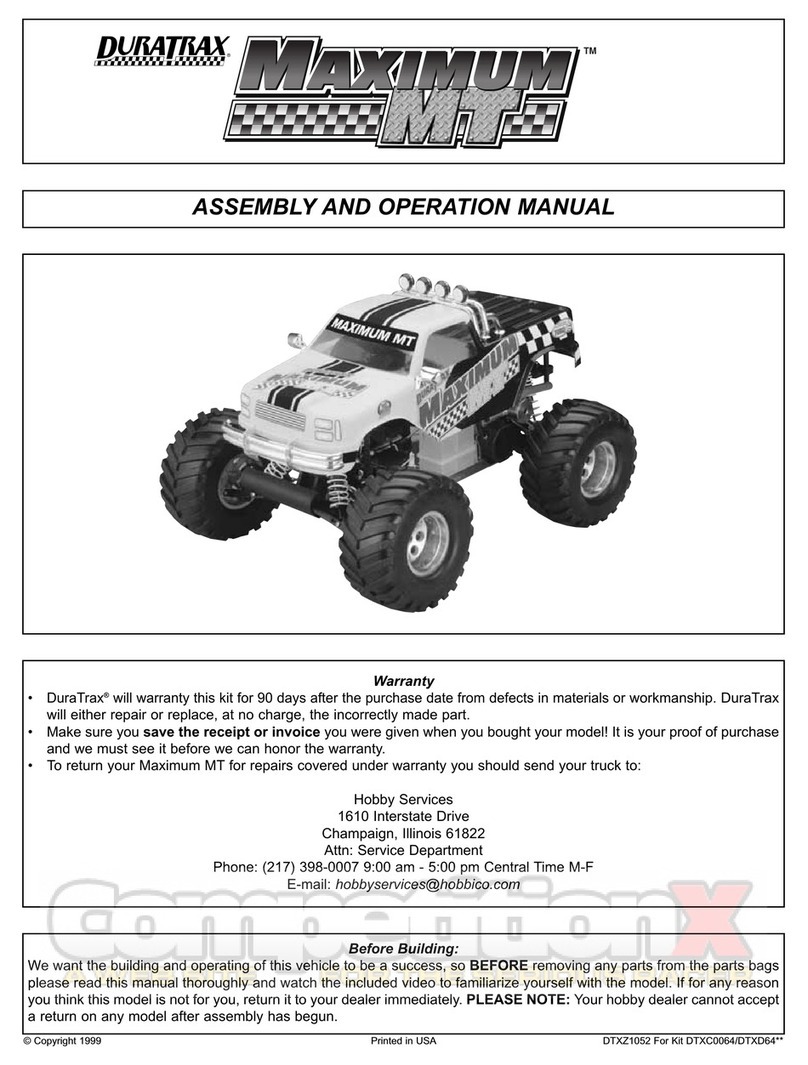 Duratrax MAXIMUM MT Instructions d'installation et d'utilisation