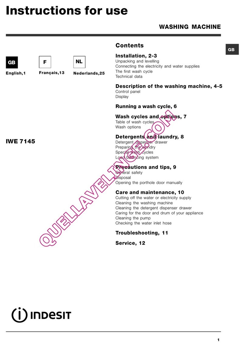 Indesit IWE 7145 Manuel utilisateur