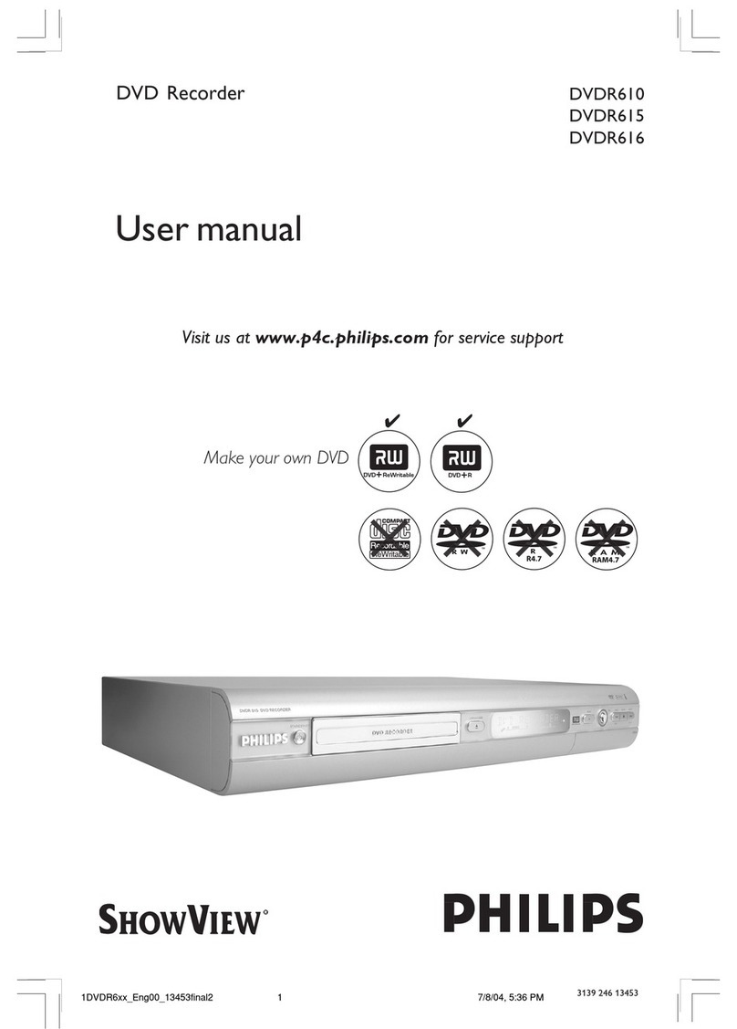 Philips DVDR616 Manuel utilisateur