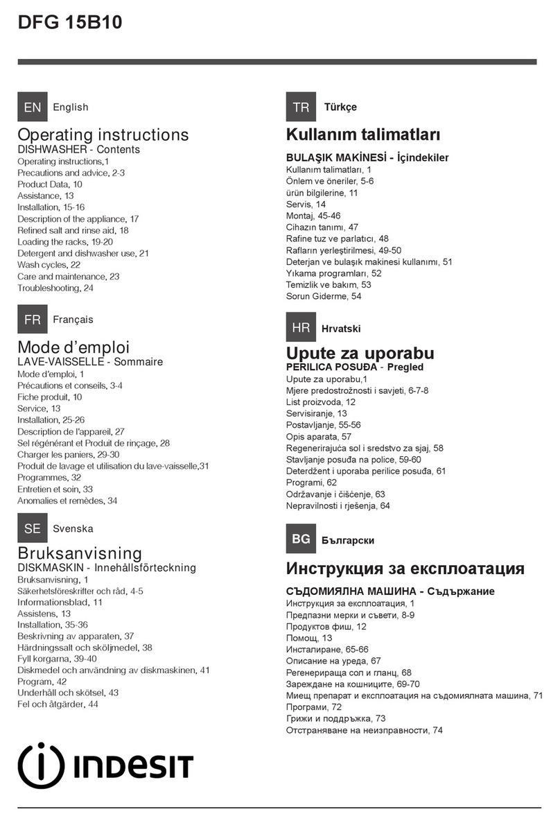 Indesit DFG 15B10 Manuel utilisateur