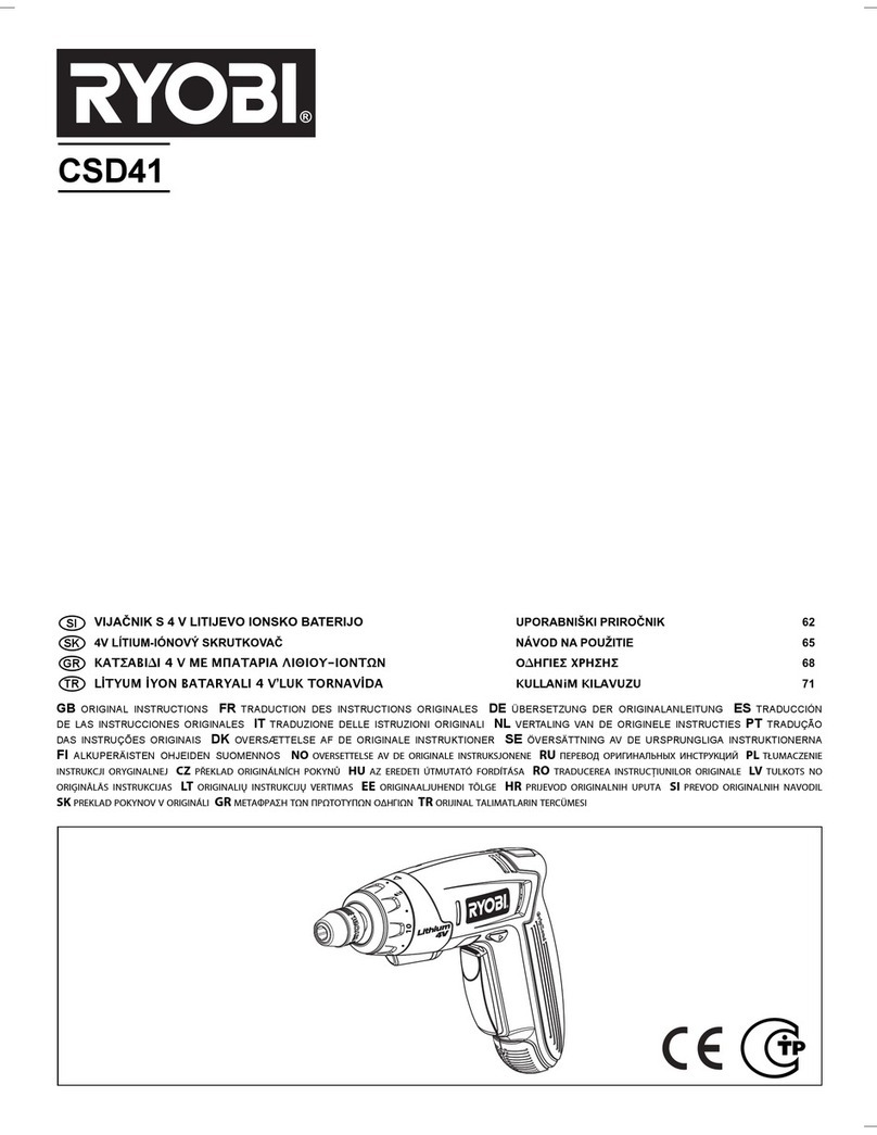 Ryobi CSD41 Manuel utilisateur