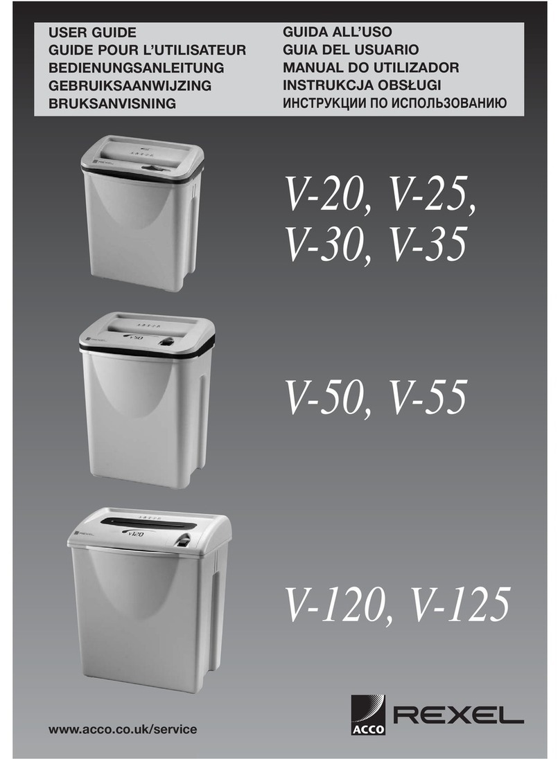 Rexel V-20 Manuel utilisateur