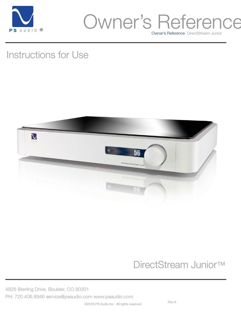 PS Audio DirectStream Junior Guide de démarrage rapide