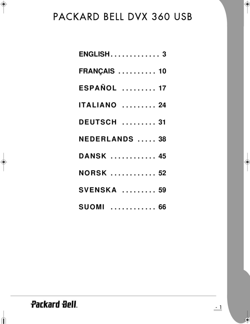 Packard Bell DVX 360 USB Manuel utilisateur