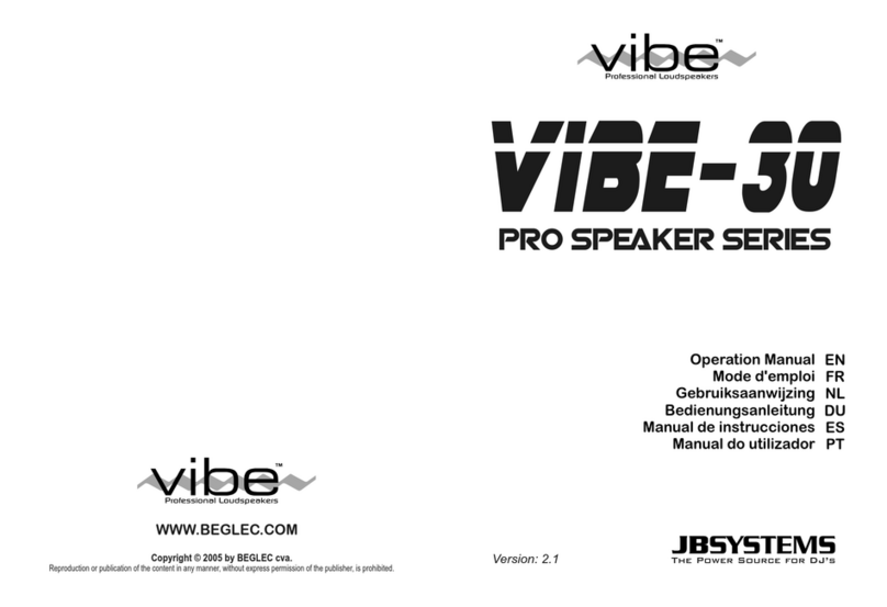 JB Systems VIBE-30 Manuel utilisateur