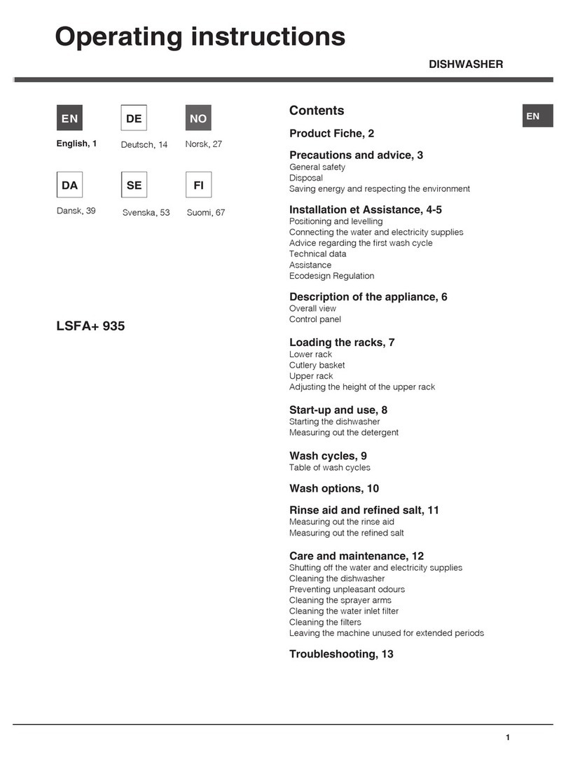 Hotpoint LSFA+ 935 Manuel utilisateur