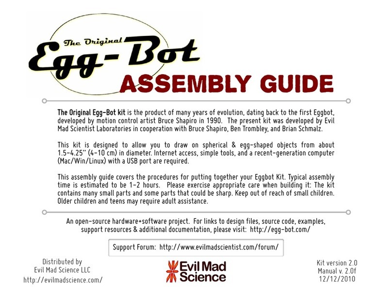 Evil Mad Science Original Egg-Bot Manuel utilisateur