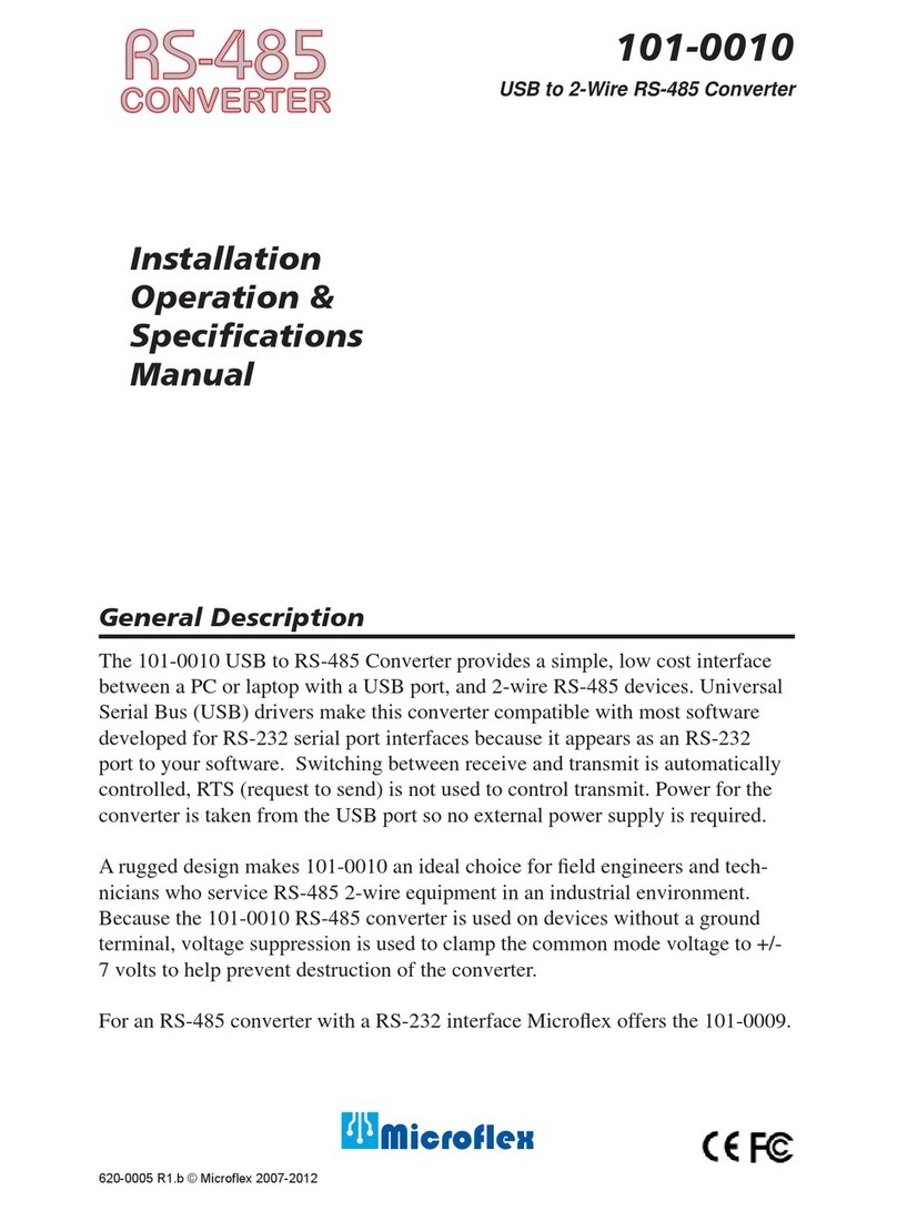 Microflex 101-0010 Manuel utilisateur Microflex 101-0010 Manuel utilisateur