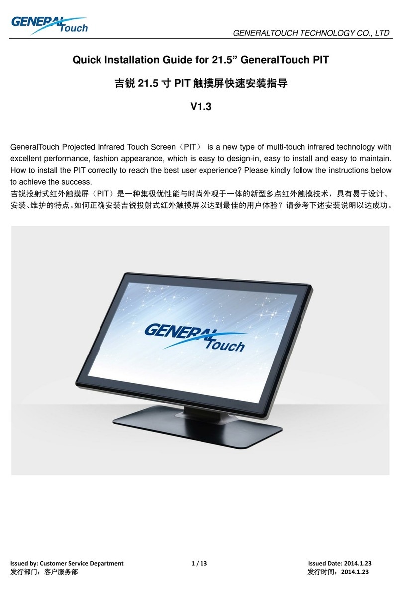 GeneralTouch PIT Manuel utilisateur