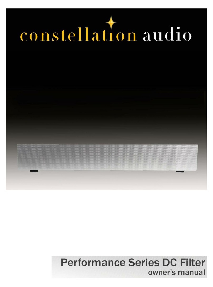 Constellation audio Performance Series DC Filter Manuel utilisateur