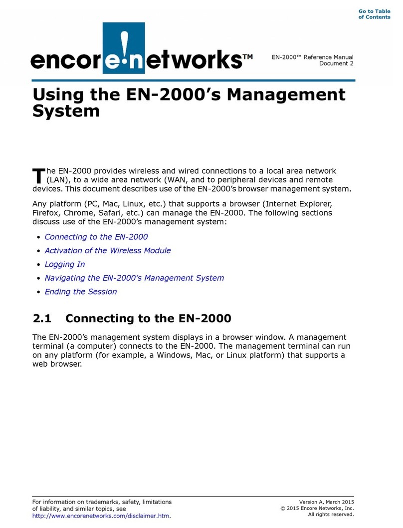 Encore Networks EN-2000 Manuel utilisateur