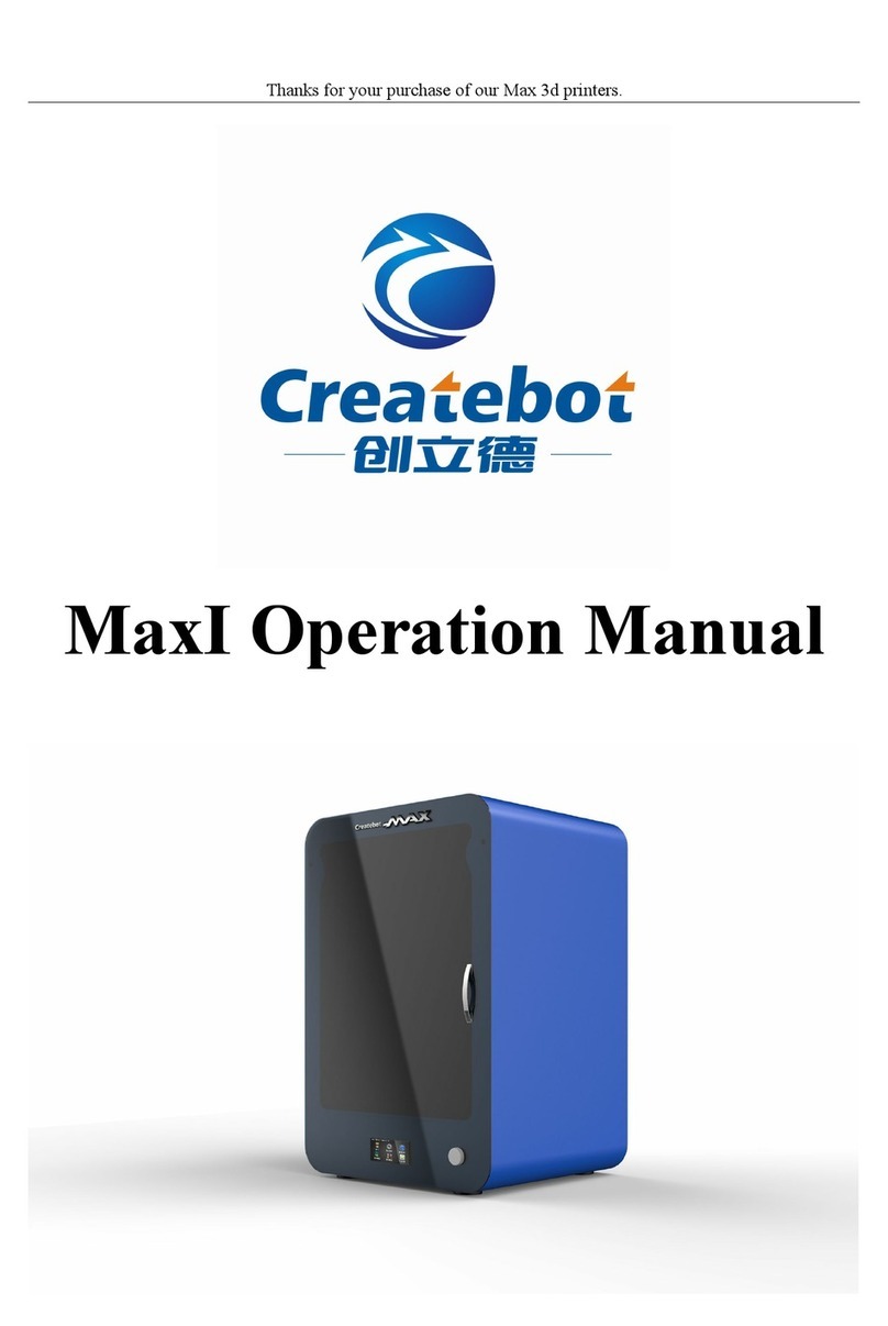 Createbot MaxI Manuel utilisateur