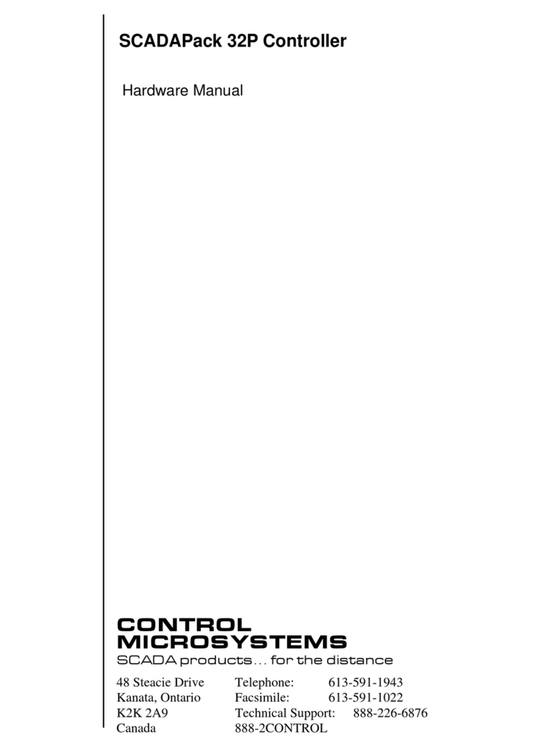 Control Microsystems SCADAPack 32P Manuel utilisateur Control Microsystems SCADAPack 32P Manuel utilisateur