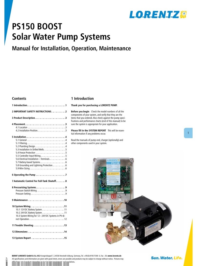 Lorentz PS150 Series Manuel du propriétaire