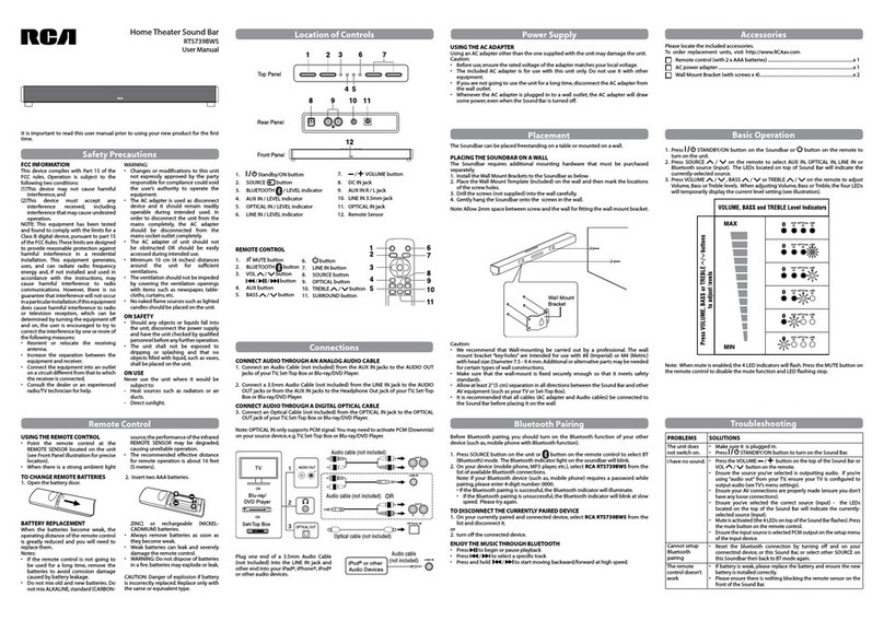 RCA RTS739BWS Manuel utilisateur