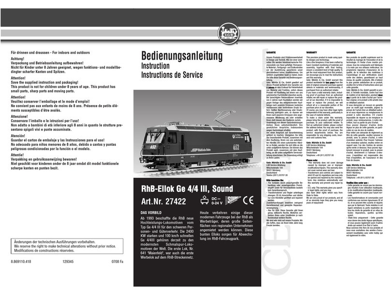 marklin 27422 Manuel utilisateur